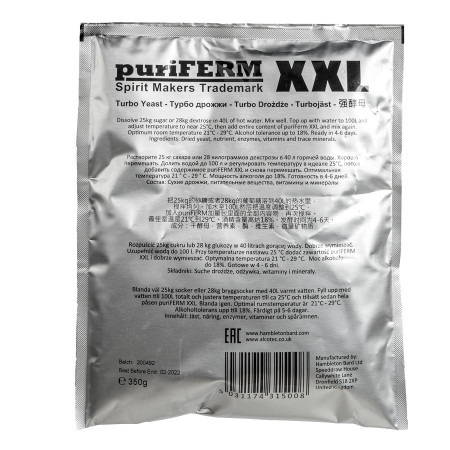 Turbo yeast alcohol "PuriFerm XXL" (350 gr) в Костроме