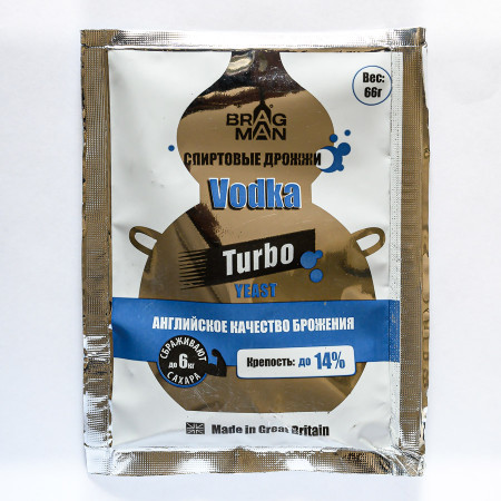 Turbo yeast alcohol BragMan "Vodka TURBO" (66 gr) в Костроме