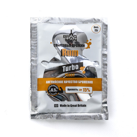 Turbo yeast alcohol BragMan "RUM TURBO" (72 gr) в Костроме