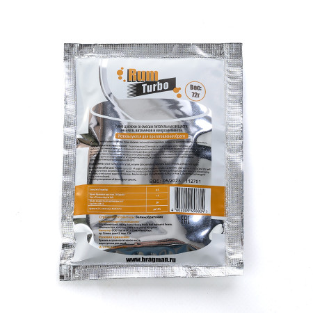Turbo yeast alcohol BragMan "RUM TURBO" (72 gr) в Костроме