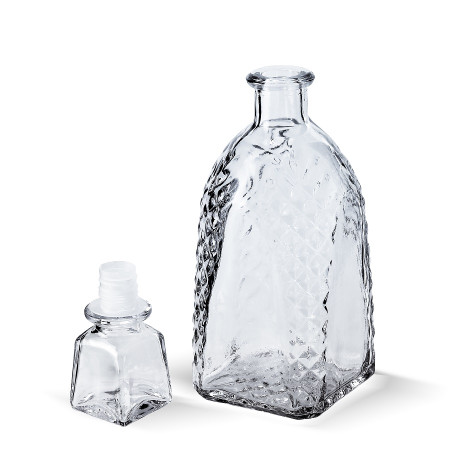 Бутылка (штоф) "Арка" стеклянная 0,5 литра с пробкой  в Костроме